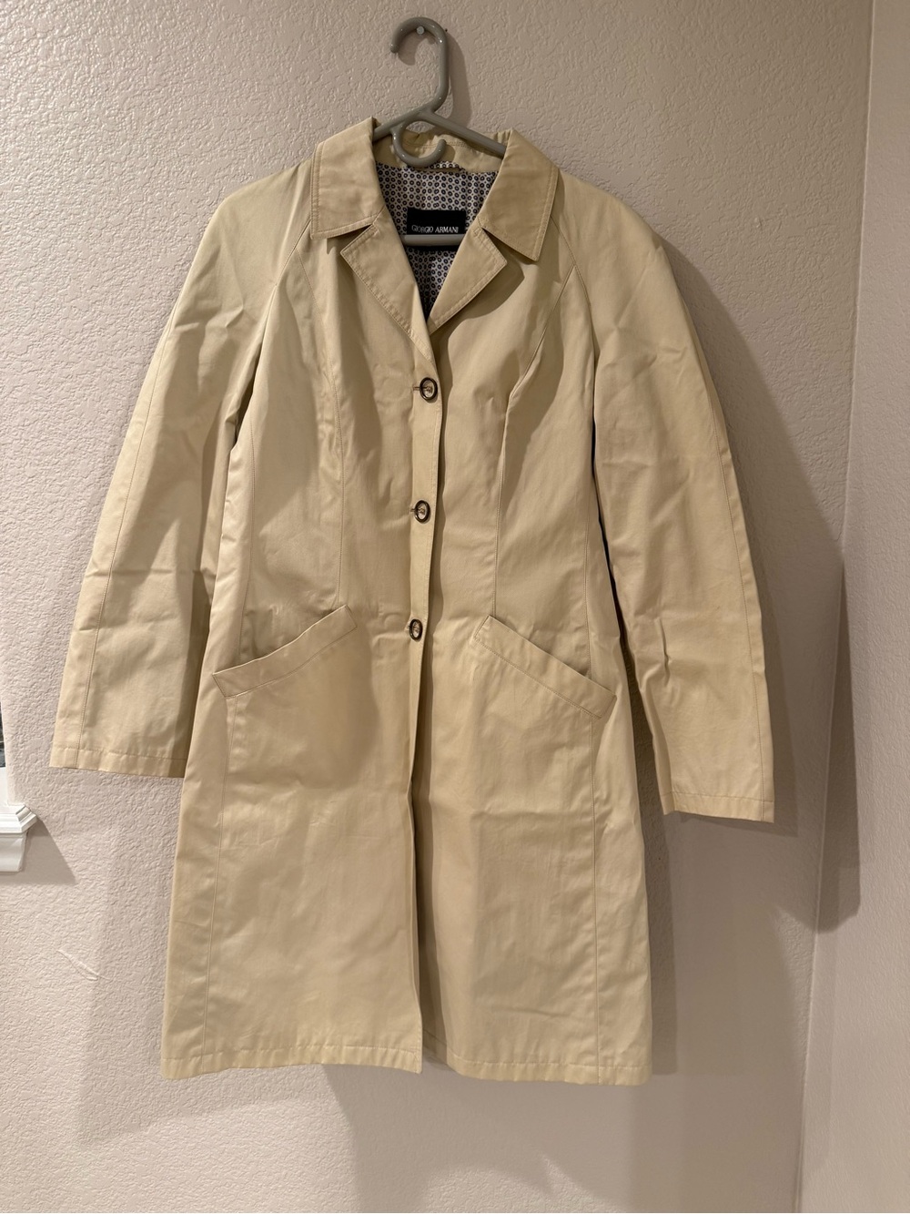 Giorgio Armani Vintage Khaki Trench Coat